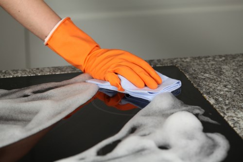 Specialist cleaning of a carpet in a busy Covent Garden property